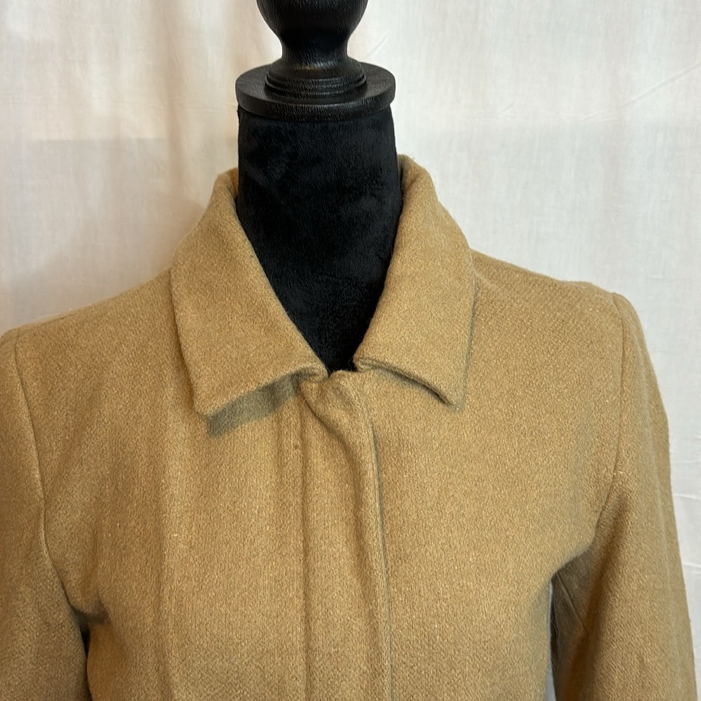 Women's Tan Belted Coat - Picture 3 of 12